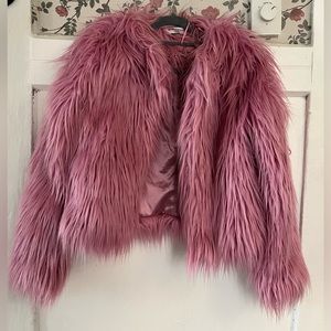 Fluffy pink jacket